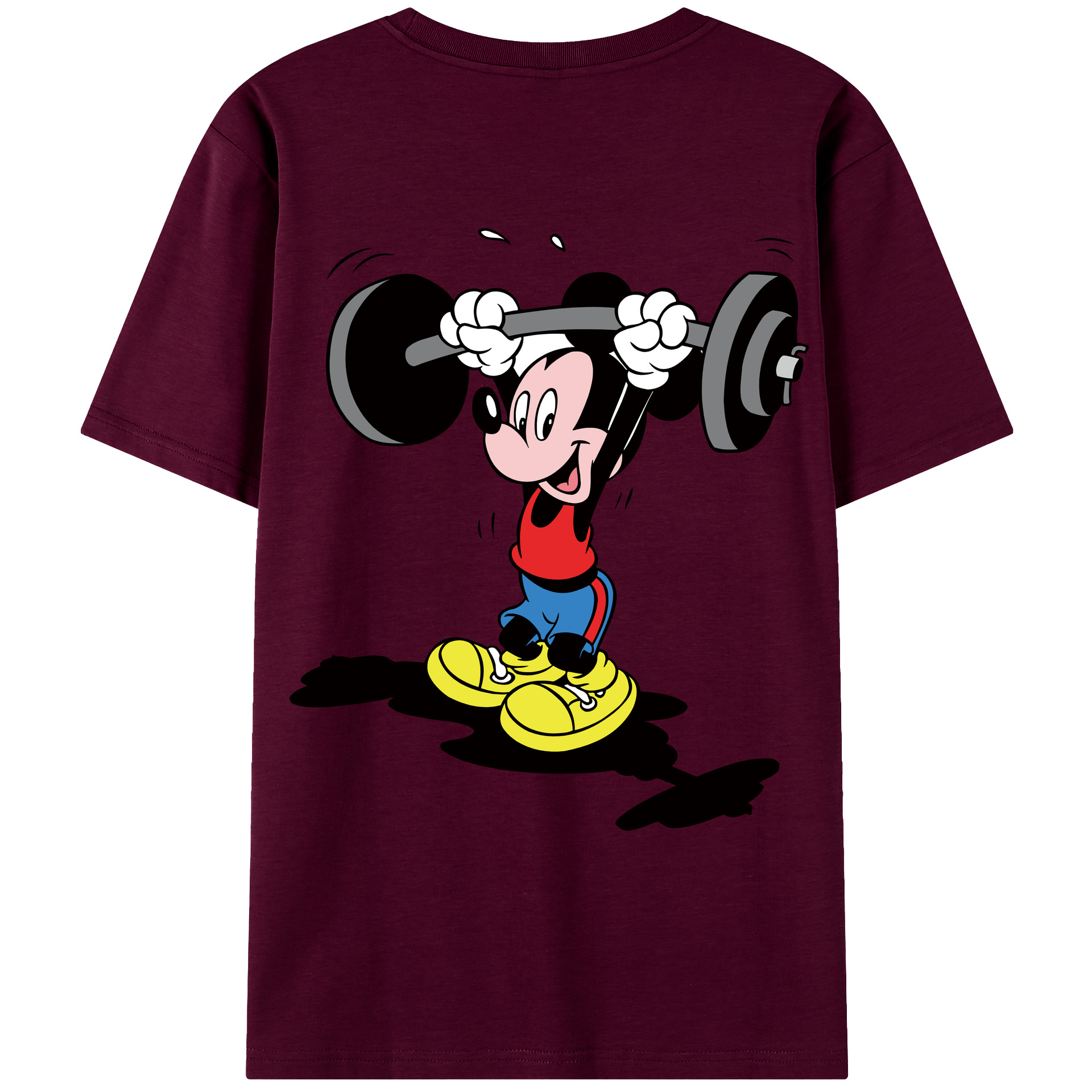 （画像用） ミッキーマウス Mickey Mouse レディース半袖Tシャツ(バックプリント)